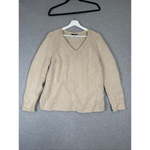 Eileen Fisher Women's Size Medium Cashmere Wool Pullover Sweater V Neck